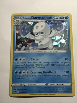 Galarian Darmanitan 044/189 Cracked Ice Shatterfoil Darkness Ablaze Pokemon - Image 2