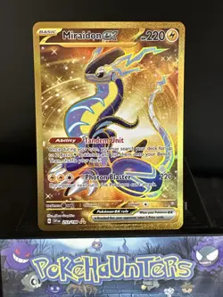 Pokemon Card Miraidon EX 253/198 Gold Secret Rare Scarlet & Violet Base NM - Image 1