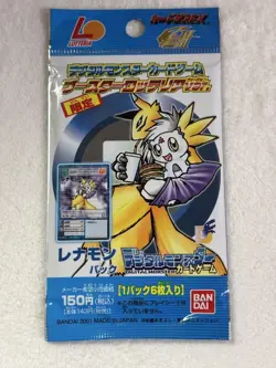 Digimon Card Old Terriermon Renamon 1 Pack Japan - Image 1
