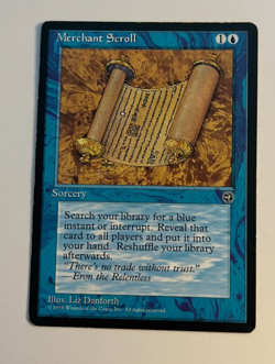 MTG Magic the Gathering Card LP - Merchant Scroll Homelands - Image 1