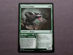 2022 MTG Creature "Colossal Badger" NM+ Magic Card #223 CLB ADVENTURE MILL - Image 1