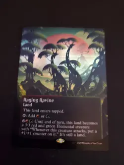 MTG Edge Of Eternities Raging Ravine Borderless (Galaxy Foil) NM 0170 - Image 1