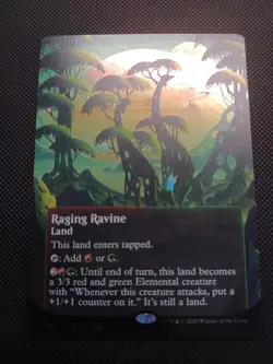 MTG Edge Of Eternities Raging Ravine Borderless (Galaxy Foil) NM 0170 - Image 2