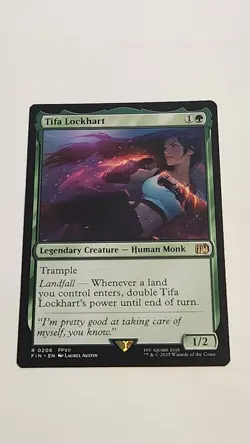 MTG NM Tifa Lockhart Non Foil FIN R #206 Final Fantasy Foil FFVII Magic - Image 1