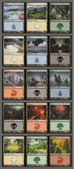 🌈 Magic the Gathering 50 Basic Land Lot - 10 of Each Color - MTG Bulk NM - Image 2