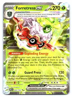 Forretress ex Pokemon Holo Double Rare Prize Pack Series Cards 005/193 - Image 1
