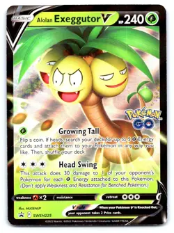Alolan Exeggutor V Pokemon Holo Promo SWSH: Sword & Shield Promo Cards SWSH225 - Image 1