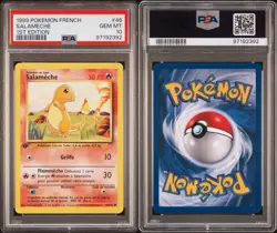1999 Pokemon Salameche (charmender) de Base Set 1st Edition FRENCH #46 PSA 10 - Image 3