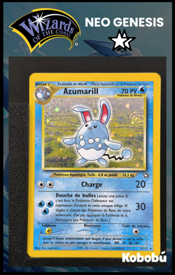 Carte Pokemon Azumarill 2/111 Holo Unlimited Ed 2 Neo Genesis Wizards FR 2 - Image 1