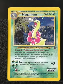 Carte Pokemon Meganium 11/111 Holo Unlimited Ed 2 Neo Genesis Wizards FR - Image 2