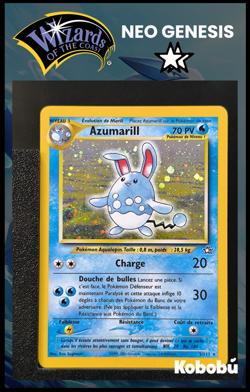 Carte Pokemon Azumarill 2/111 Holo Unlimited Ed 2 Neo Genesis Wizards FR 1 - Image 1