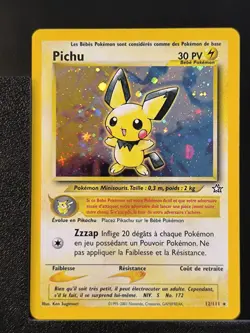 Carte Pokemon Pichu 12/111 Holo Unlimited Ed 2 Neo Genesis Wizards FR - Image 2