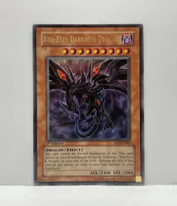 Yugioh Red-Eyes Darkness Dragon SD1-EN001 Ultra Rare 1st Edition - Image 1