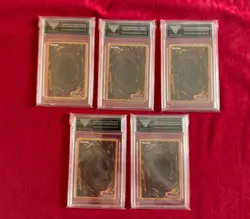 Yugioh Exodia the Forbidden One Complete Set LART-EN004 Lost Art Promos Graded - Image 2
