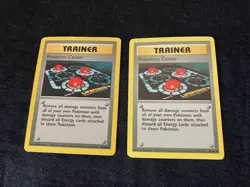 Trainer Pokemon Center Pokemon Base Set TCG Card 85/102 - Lot of 2 - Image 2
