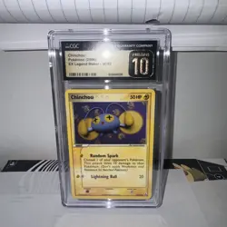 CGC Pristine 10 GEM MINT Pokemon Chinchou EX Legend Maker 50/92 card - Image 1