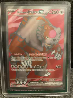 Bloodmoon Ursaluna EX 202/167 Twilight Masquerade FULL ART Pokemon Card NM/M - Image 1