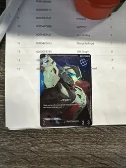 Jegan Alternate Art Winner Foil - GD01-016 C NM - Gundam TCG Card Game - Image 1