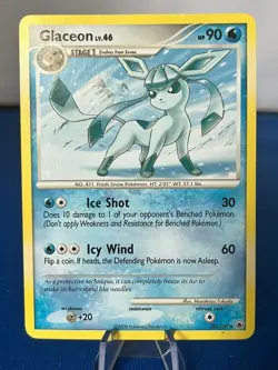 Glaceon 20/100 Non Holo Diamond and Pearl Majestic Dawn Pokemon Card 2008 Exc - Image 1