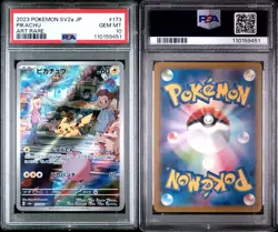 PSA 10 GEM MINT Pikachu 173/165 AR Art Rare Pokemon Card 151 Japanese SV2a - Image 3
