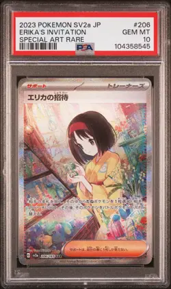 PSA 10 Erika's Invitation 206/165 SAR 151 sv2a Pokemon Card - Image 1