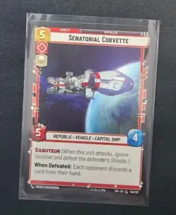 Senatorial Corvette 148/257 Star Wars Unlimited TCG Card TWI Near Mint NM - Image 1
