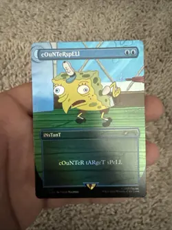 cOuNTeRspELl, Foil - SpongeBob Secret Lair Rare Meme Bonus Card, MTG SLD 7010 NM - Image 1