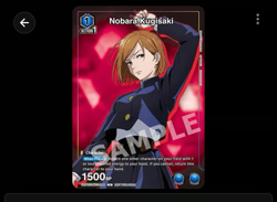 Nobara Kugisaki (044) Jujutsu Kaisen HOLOFOIL Union Arena TCG - Promo Card - Image 1