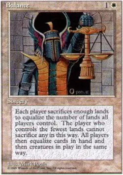 1x Balance Heavy Play, English 4th Edition MTG Magic - Image 1