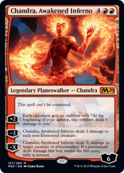 Light Play, English MTG Chandra, Awakened Inferno Core Set 2020 Magic the Gather - Image 1