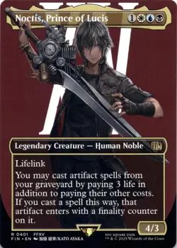 Noctis, Prince of Lucis (Borderless) Final Fantasy - Magic MTG NM - Image 1