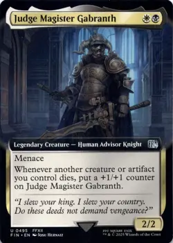 Judge Magister Gabranth (Extended Art) Final Fantasy - Magic MTG NM - Image 1
