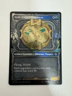 Gold-Forged Thopteryx Halo Foil Showcase MTG Magic Gathering Card NM Mint MAT - Image 1