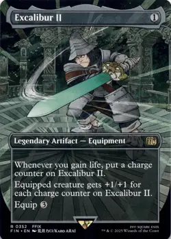 Excalibur II (Borderless) Final Fantasy - Magic MTG NM - Image 1