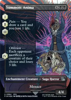 Summon: Anima (Borderless Foil) Final Fantasy - Magic MTG NM - Image 1