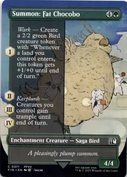 Summon: Fat Chocobo (Borderless) Final Fantasy - Magic MTG NM - Image 1