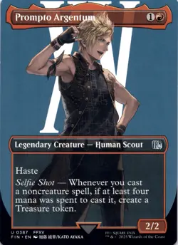 Prompto Argentum (Borderless) Final Fantasy - Magic MTG NM - Image 1