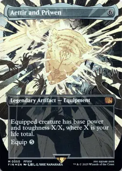 Aettir and Priwen (Borderless Foil) Final Fantasy - Magic MTG NM - Image 1