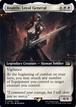 Beatrix, Loyal General (Extended Art) Final Fantasy - Magic MTG NM - Image 1