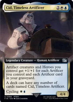 Cid, Timeless Artificer (Extended Art) Final Fantasy - Magic MTG NM - Image 1
