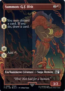 Summon: G.F. Ifrit (Borderless) Final Fantasy - Magic MTG NM - Image 1