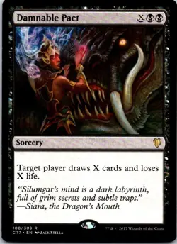Damnable Pact - 108 - Commander 2017 - Magic MTG - LP - Image 1