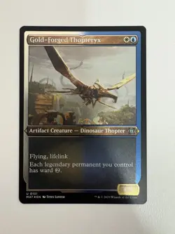 Gold-Forged Thopteryx Etched Foil MTG Magic the Gathering Card NM Mint MAT - Image 1