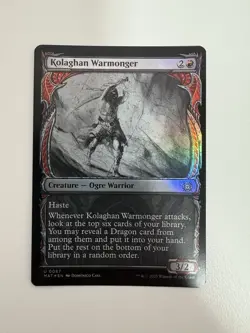 Kolaghan Warmonger Foil Showcase MTG Magic the Gathering Card NM Near Mint MAT - Image 1
