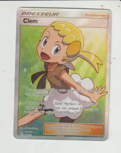 x1 Carte Pokemon CLEM 128/131 Ultra Rare Full Art - SL6 FRANCAISE GOOD POOR - Image 1