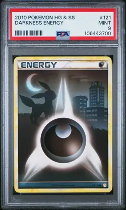 2010 POKEMON HEARTGOLD & SOULSILVER #121 DARKNESS ENERGY PSA 9 - Image 1