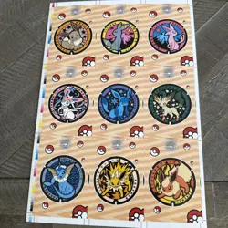 Rare Pokemon Cards Let’s Go Eevee Database UNCUT sheet - Image 1