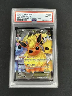 PSA 8 Flareon Ex Full Art RC28/RC32 Generations Radiant Collection 2016 Pokemon - Image 1