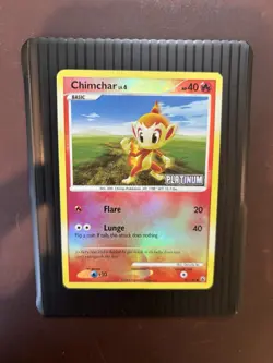 Chimchar 56/100 Reverse Platinum Stamp Pokemon 2008 Burger King Promo DMG - Image 1