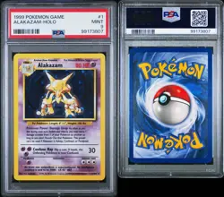 1999 POKEMON Alakazam 1/102 Base Set Unlimited Holo WOTC PSA 9 MINT - Image 3